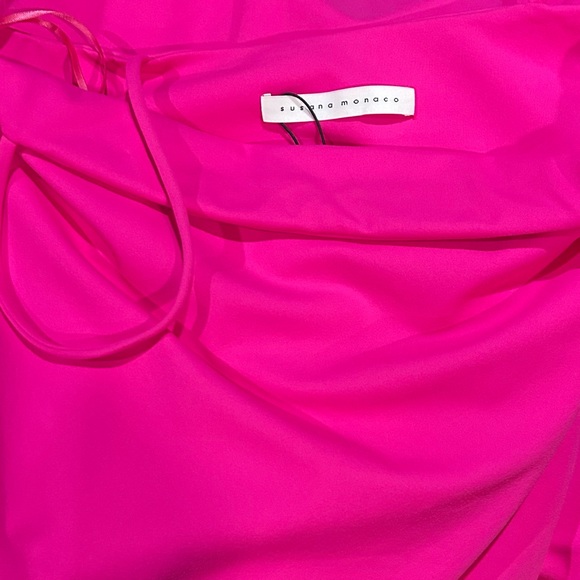 Susana Monaco Ruffle Asymmetrical Midi Dress - Picture 8 of 11